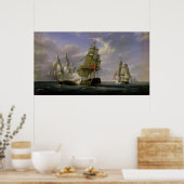 Kampf zwischen der französischen Frigate 'La Canon Poster (Küche)