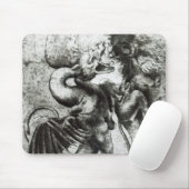 Kampf zwischen einem Drachen und einem Löwe Mousepad (Mit Mouse)