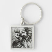 Kampf zwischen einem Drachen und einem Löwe Schlüsselanhänger (Vorne)