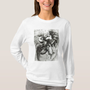 Kampf zwischen einem Drachen und einem Löwe T-Shirt