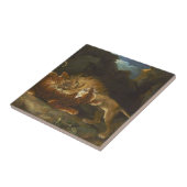 Kampf zwischen einem Löwen und einem Tiger (von Ja Fliese (Seite)