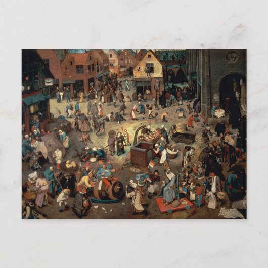 Kampf zwischen Karneval und Lent, 1559 Postkarte (Vorderseite)