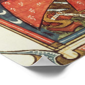 Kampf zwischen Kreuzfahrern und Moslems Poster (Ecke)