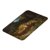 Kampf zwischen Löwen und Tiger Magnet (Linke Seite)