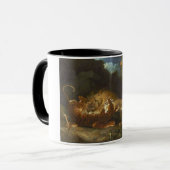 Kampf zwischen Löwen und Tiger Tasse (Vorderseite Links)