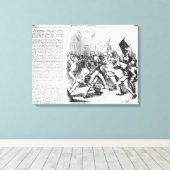 Kampf zwischen Republikanern und Parlament Leinwanddruck (Insitu (Holzboden))