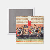 Kampf zwischen Römern und Gauls Magnet (Vorderseite/Rückseite)