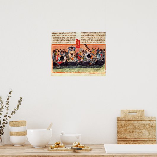 Kampf zwischen Römern und Gauls Poster (Küche)