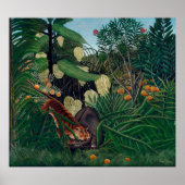 Kampf zwischen Tiger und Buffalo, Henri Rousseau Poster (Vorne)