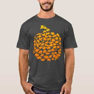 Kampfbots Halloween Pumpkin Bot Collage 144 T-Shirt