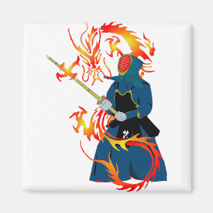 Kampfdrache: Hwa Rang Do Stick Fighting Dragon Magnet