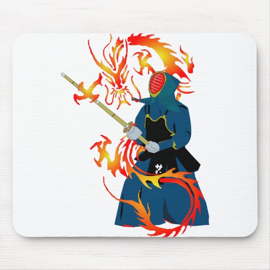 Kampfdrache: Hwa Rang Do Stick Fighting Dragon Mousepad (Vorne)