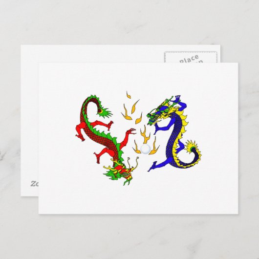 Kampfdrachen Postkarte (Vorne/Hinten)