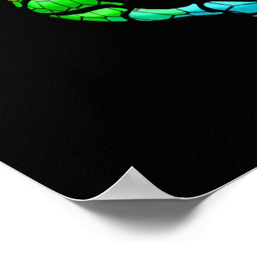 Kampfdrachen — schwarz poster (Ecke)