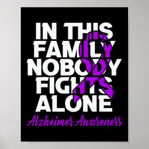 Kämpfe allein in dieser Familie Alzheimerheimer Aw Poster