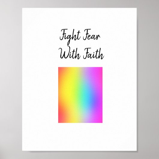 Kämpfe Angst vor dem Gedicht des Glaubens Poster (Vorne)