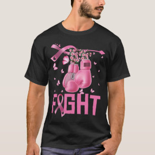 Kämpfe Brustkrebs-Bewusstsein Boxhandschuhe Kriege T-Shirt