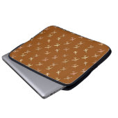 Kämpfe Flugzeug auf dunkler Bronze Laptopschutzhülle (Vorne Knopf)