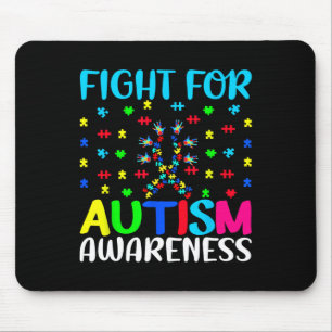 Kämpfe für Autismus-Bewusstsein Puzzle Hände Desig Mousepad