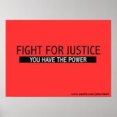 Kämpfe für das Justizposter Poster (Vorne)