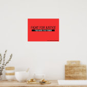 Kämpfe für das Justizposter Poster (Küche)