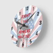 Kämpfe gegen die Power, die sein! Große Wanduhr (Winkel)