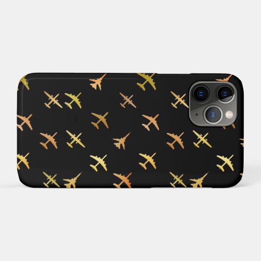 Kämpfe gegen Flugzeug in Schwarz Case-Mate iPhone Hülle (Rückseite (Horizontal))