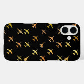 Kämpfe gegen Flugzeug in Schwarz Case-Mate iPhone Hülle (Rückseite (Horizontal))