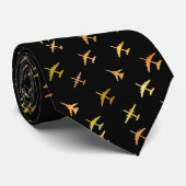 Kämpfe gegen Flugzeug in Schwarz Krawatte (Gerollt)