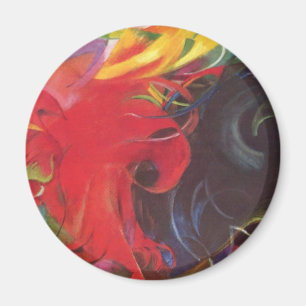 Kämpfe gegen Formen von Franz Marc, Vintage Kunst Magnet