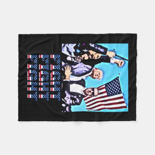 Kämpfe gegen Kundgebung Faustpumpe Fleecedecke (Vorderseite (Horizontal))