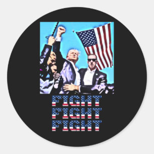 Kämpfe gegen Kundgebung Faustpumpe Runder Aufkleber