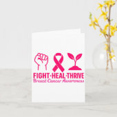 Kämpfe gegen Thrive Brustkrebs Bewusstsein Nk Ribb Karte (Gelbe Blume)