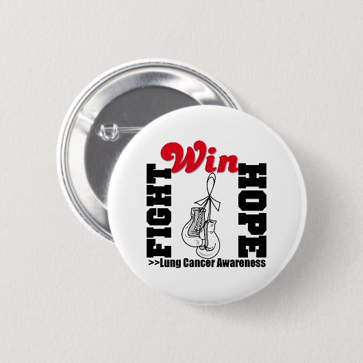 Kämpfe Hoffnung Win - Lungenkrebs Button (Vorne & Hinten)