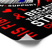 Kämpfe ist mein großer Kämpfer Kid Awareness Heart Poster (Ecke)