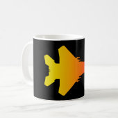 Kämpfe Jet Black Red/Yellow White Coffee Tasse (Vorderseite Links)
