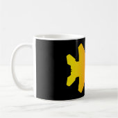 Kämpfe Jet Black Red/Yellow White Coffee Tasse (Links)