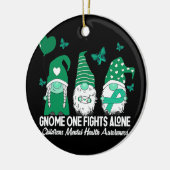 Kämpfe Kinder und psychische Gesundheit Bewusstsei Keramik Ornament (Links)