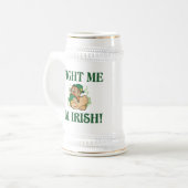 Kämpfe mich, ich bin Irin Bierglas (Vorderseite Links)