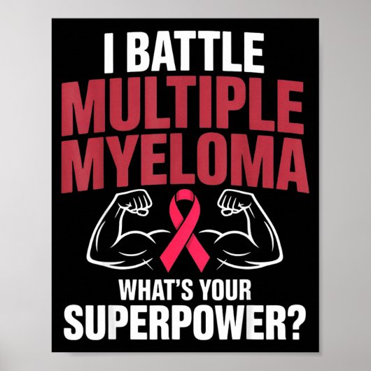 Kämpfe multiples Myelom Superkraft Krebsbekämpfer Poster (Vorne)