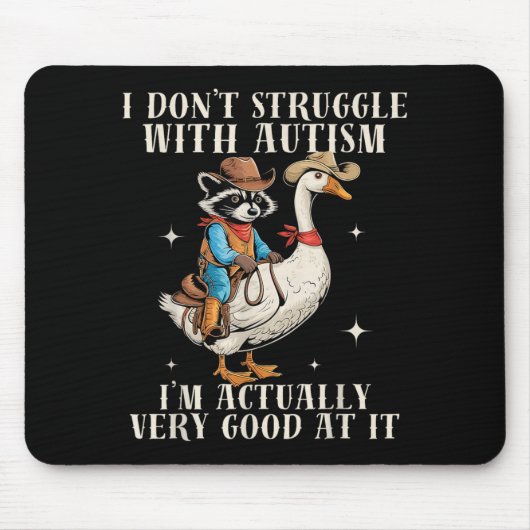 Kämpfe nicht mit Autismus Lustiger autistischer Co Mousepad (Vorne)