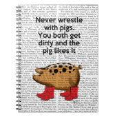 Kämpfe nie mit Schweinen Notizblock (Vorderseite)