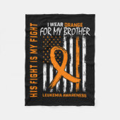 Kämpfe Orange Brother Leukämie Krebsvorwarene Fleecedecke (Vorderseite)