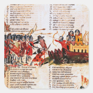 Kämpfe Quadratischer Aufkleber