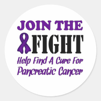 Kämpfe um eine Heilung für Pankreaskrebs Runder Aufkleber