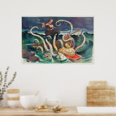 Kämpfe um eine slawische Vintage Illustration Poster (Küche)