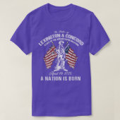 Kämpfe um Lexington und Concord American Revoluti T-Shirt (Design vorne)