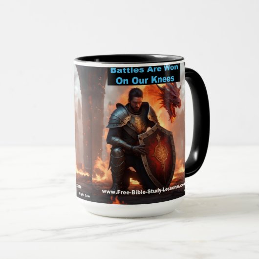 Kämpfe werden auf unserer Christlichen Jumbo-Tasse Tasse (VorderseiteRechts)