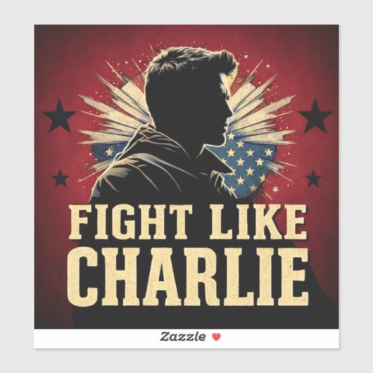 Kämpfe wie Charlie Aufkleber (Blatt)