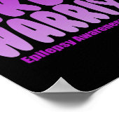 Kämpfe wie ein Krieger! Epilepsie-Bewusstsein Poster (Ecke)